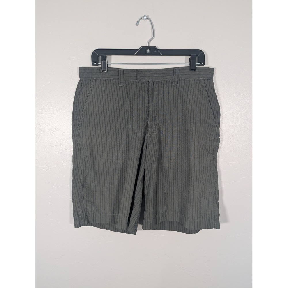 Patagonia Mens shorts 33 stripe green Seersucker gorpcore summer‎ hiking outdoor